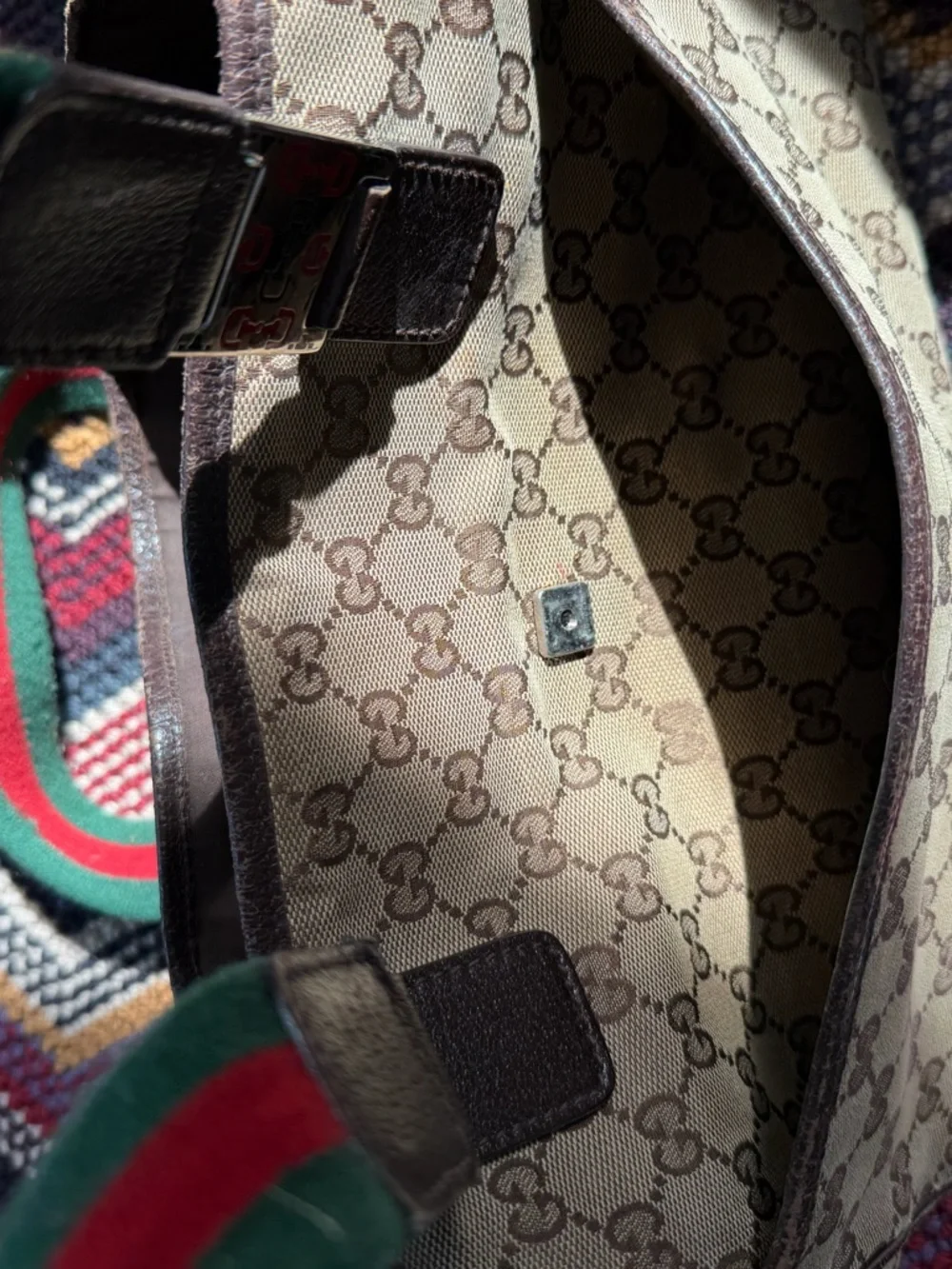 vintage Gucci GG canvas web stripe tote - Picture 5 of 10